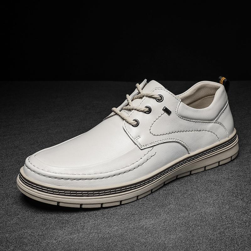 FashionBrand New Mens Genuine Leather Shoes Trend Comfortable Loafer Men Shoes Design British Casual Boat Shoes Men Sneakers Moccasins