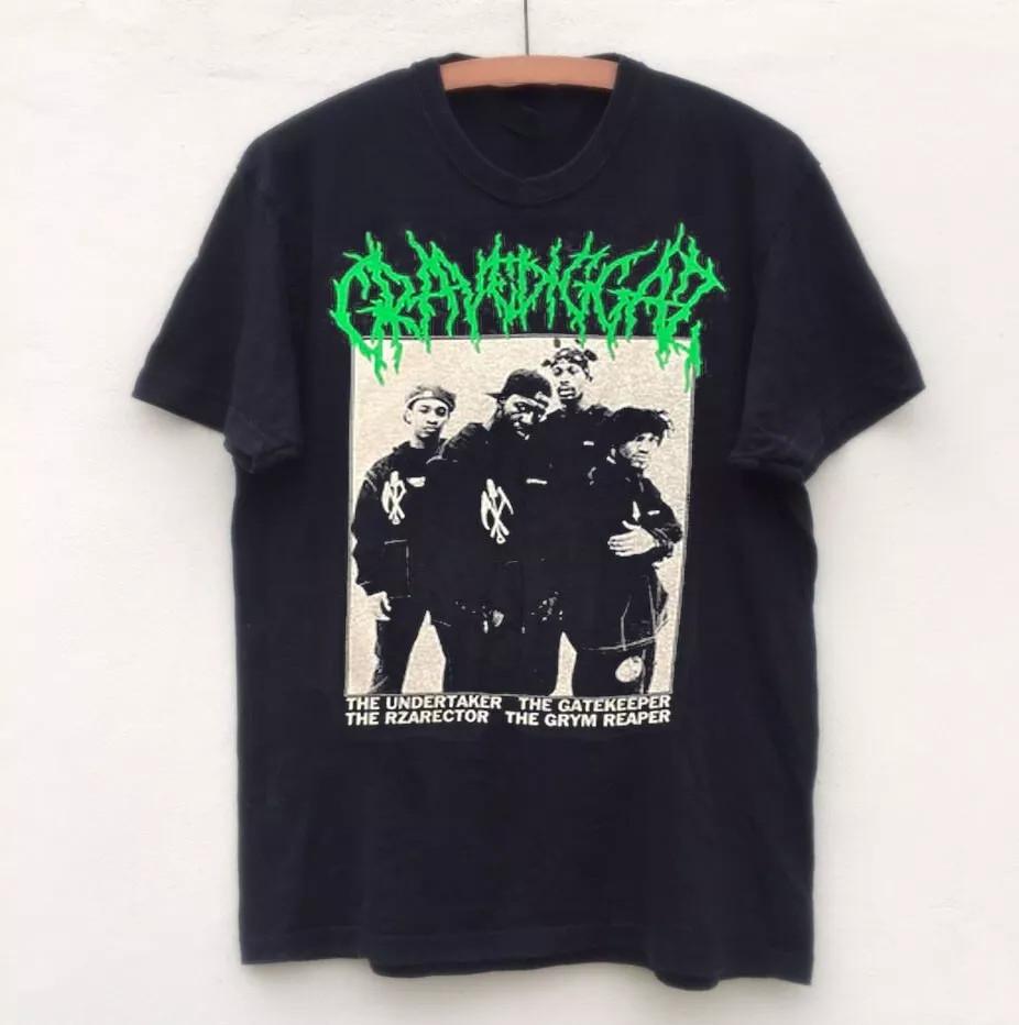 Gravediggaz Schwarzes Baumwoll-T-Shirt mit kurzen Ärmeln S-5XL