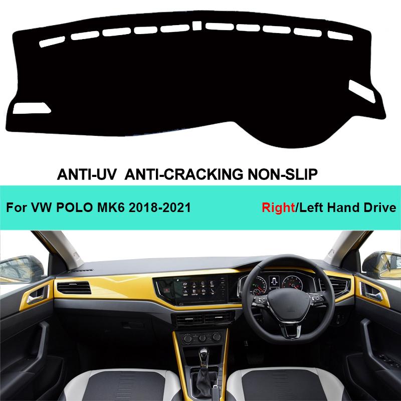 For Volkswagen VW POLO MK6 2018 Center Console Protector Carpet Dash Mat Car Inner Dashboard Cover