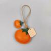 Cute Persimmon Keychain Funny Design Creative Key Ring Creative Leather Bag Pendant  Woman