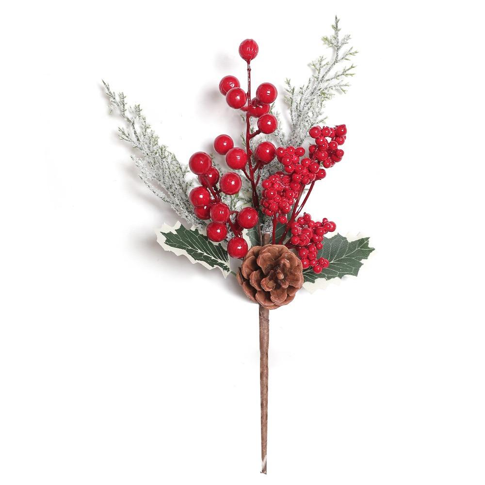 Home Decoration Simulation Red Berries DIY Accessories Christmas Cuttings  New Year