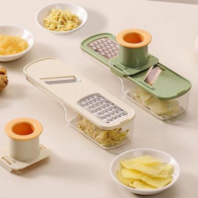 3-in-1 Multifunctional Vegetable Slicer and Grater Set - Interchangeable Blades Manual Kitchen Tool Kit for Potatoes Supplies