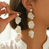 Tassel Long Petal Earrings Fairy Shell Design Sense Simple Earrings Niche Vacation Style