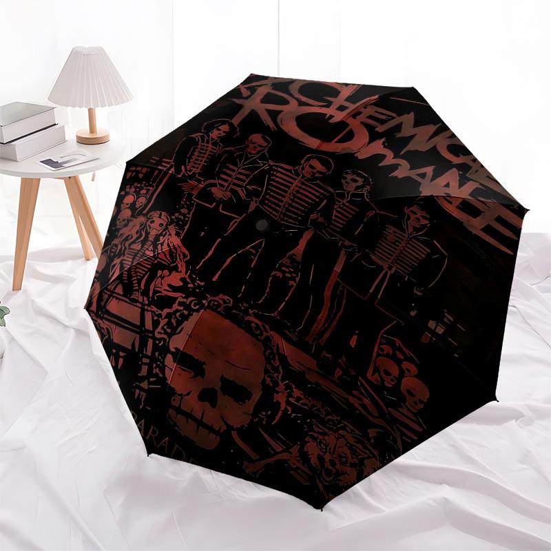 1pc MY CHEMICAL ROMANCE THE BLACK PARADE IS DEAD! Automatic Open,Windproof, Compact Travel Umbrella, Gift for Birthday, Christmast93090