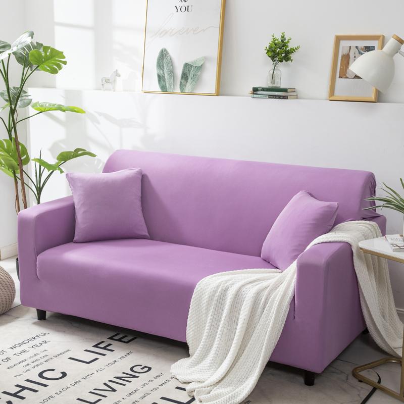 Solid Color Elastic Sofa Covers for Living Room Stretch Slipcover Armchair Couch Cover Corner L shape Sectional Sofa Protector