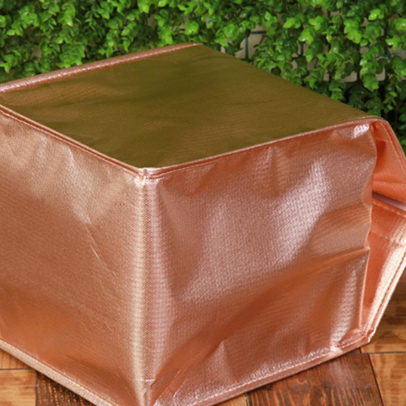 Multi Purpose Aluminum Foil Insulated Ice Bag Thermal Food Storage Tote Waterproof for Beach Picnic Hiking Grocery Use