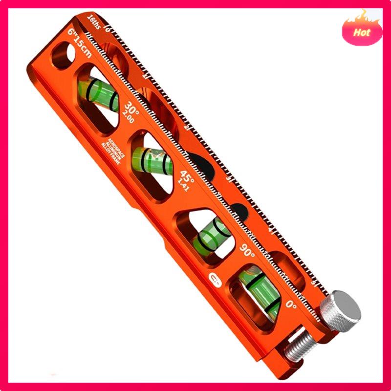 High-Precision 1Pc Mini Scale Level Ruler, Magnetic Pipeline Leveling& Measuring Tool
