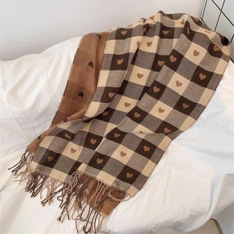 Fashion Winter Plaid Vintage Scarf Women Men Preppy Scarves Warm Pashmina Neckerchief Mujer Female Hijab Bufanda Long Wrap Shawl