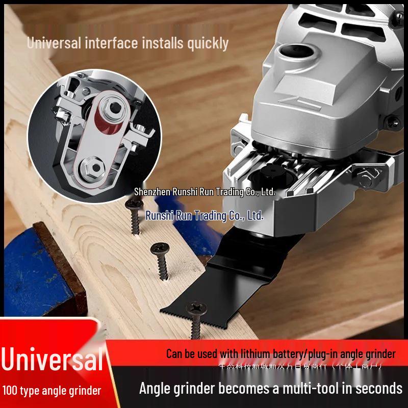 Universal Angle Grinder Conversion Kit: Multifunctional Electric Chisel & Grooving Tool for Woodworking