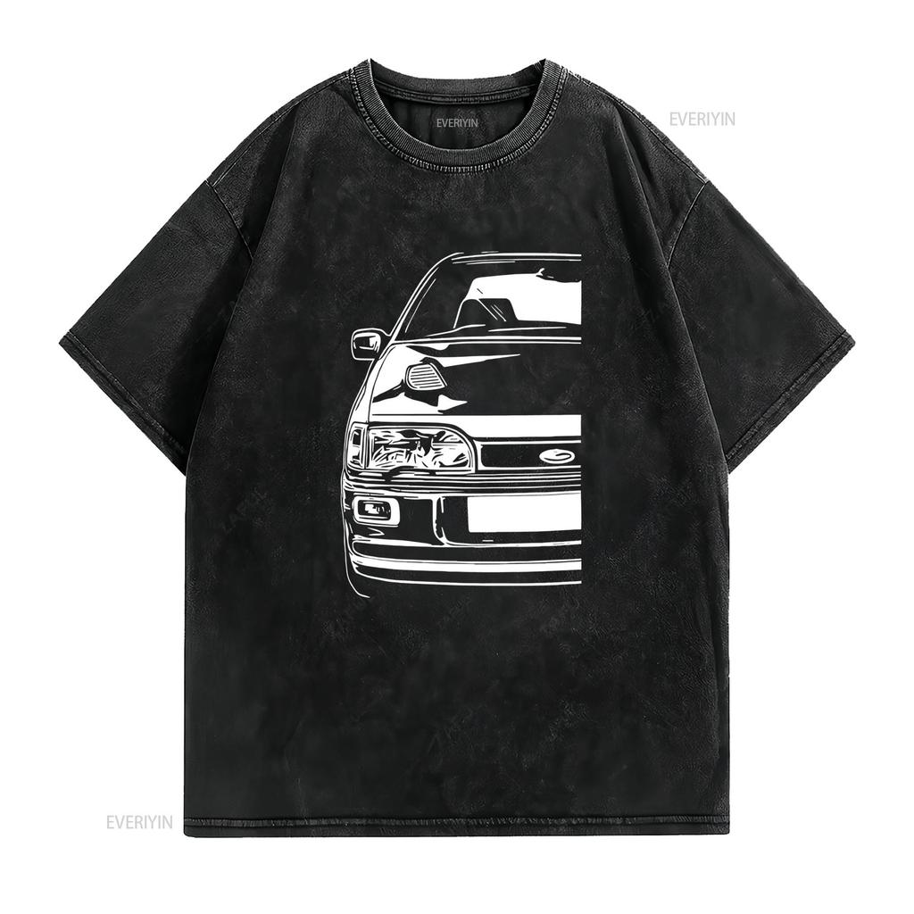 Klassisches Auto Sierra Rs Cosworth Sapphire 4dr T Shirt Oberteile Grafik Sho Vintage Washed Casual Top For Everyday Wear