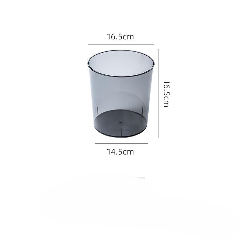 

Thickened Large Trash Can Household Transparent Living Room Garbage Bin Office Large-capacity Wastebasket Small сірий