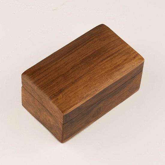 Brass Telescope Nautical Wood Box Sea Style