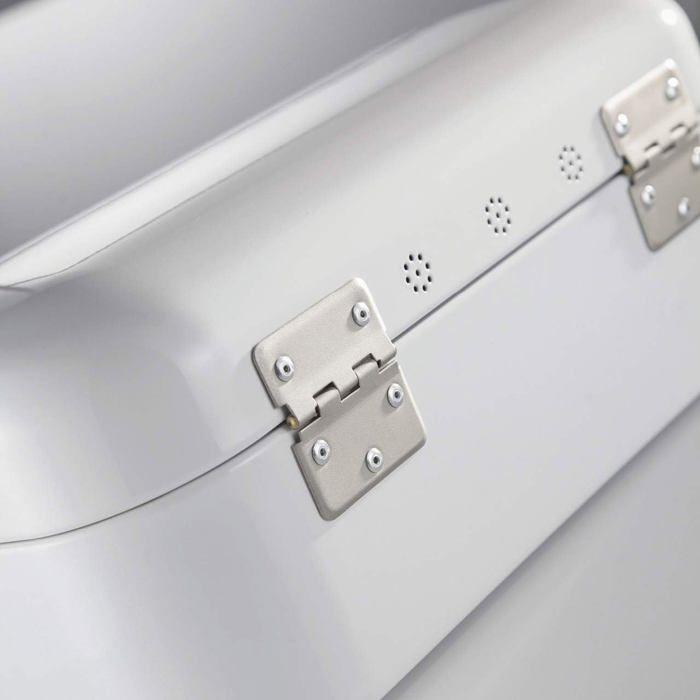 Boite à pain - wesco - 235201-87 - tôle d'acier - 22x42x17 cm - couleur blanche