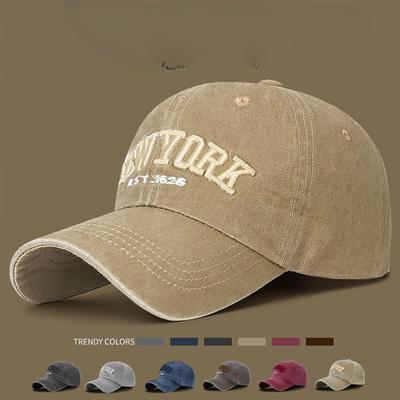 New Washed Coated Baseball Cap Soft Top Adjustable Four Seasons Fashion Cap Men's and Women's Same Sun Hat