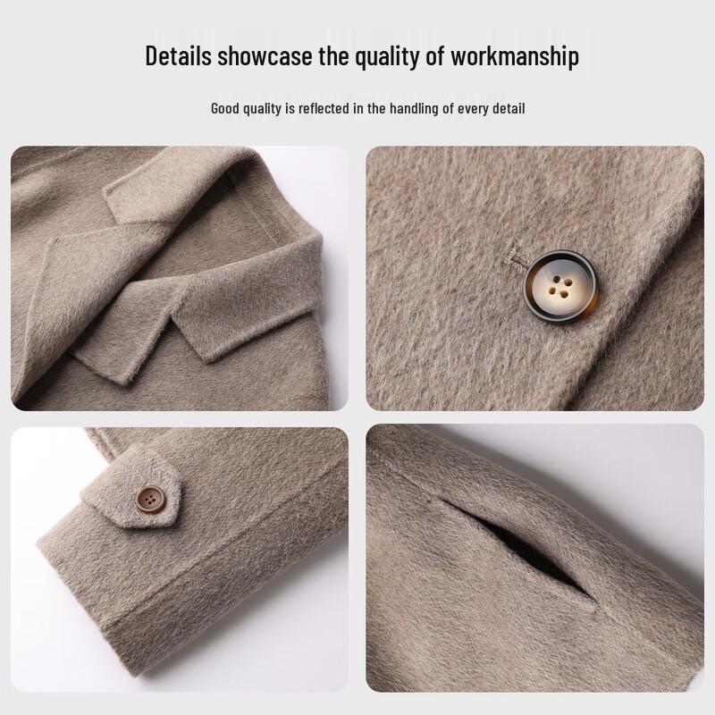 Handu Yishe Women's Wool Double-Faced Lapel Coat