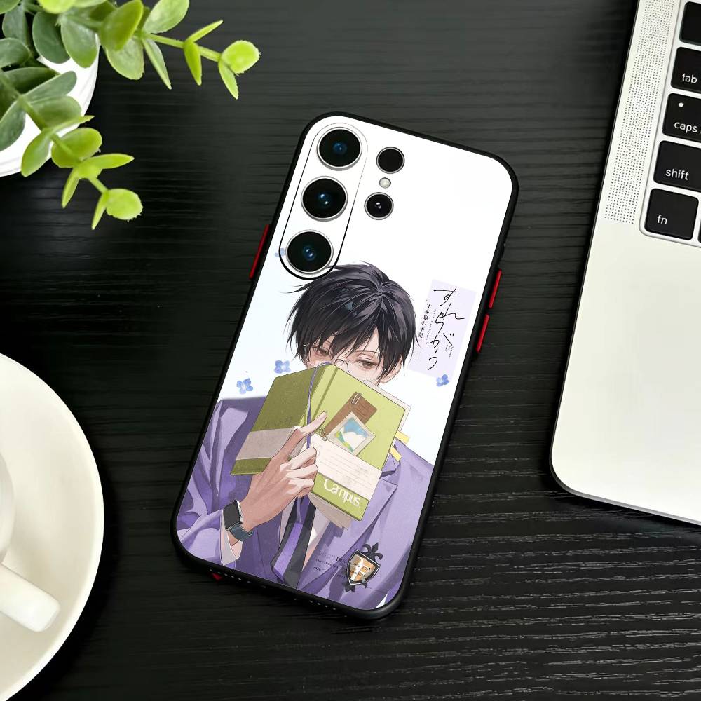 Ouran High School Host Club Handyhülle für Samsung S26, S25, S24, S23, S22, S30, S21, Ultra, Plus, FE 5G, schwarze Softcover-Hülle