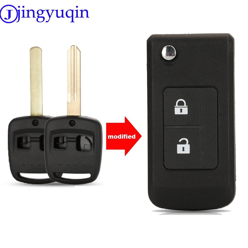 Jingyuqin 2 Buttons Replacement Modified Key Shell Case Fob Fit for Subaru Forester Legacy Impreza Outback 2000 2001 2002