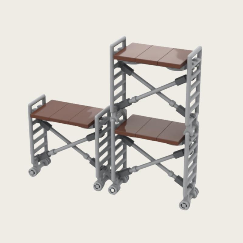 Stavební blok Lešení Budova Stavební Police Dekorace Vysoká plošina Model Sestavitelná hračka Kompatibilní sada