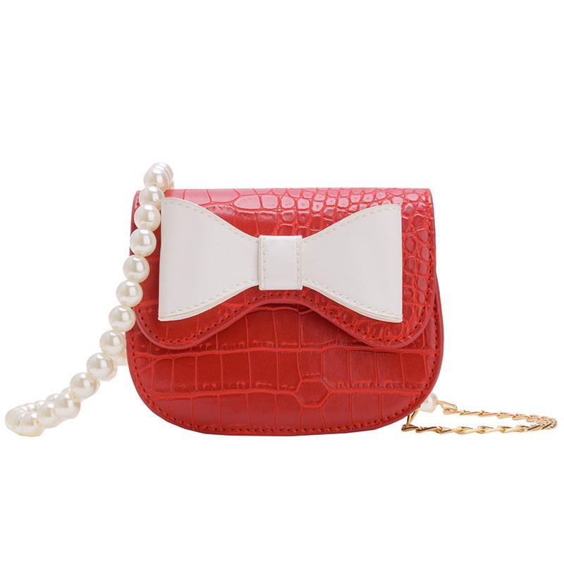 Charming And Stylish Children's Chain Bag With Bow Design Perfect For Daily Use
