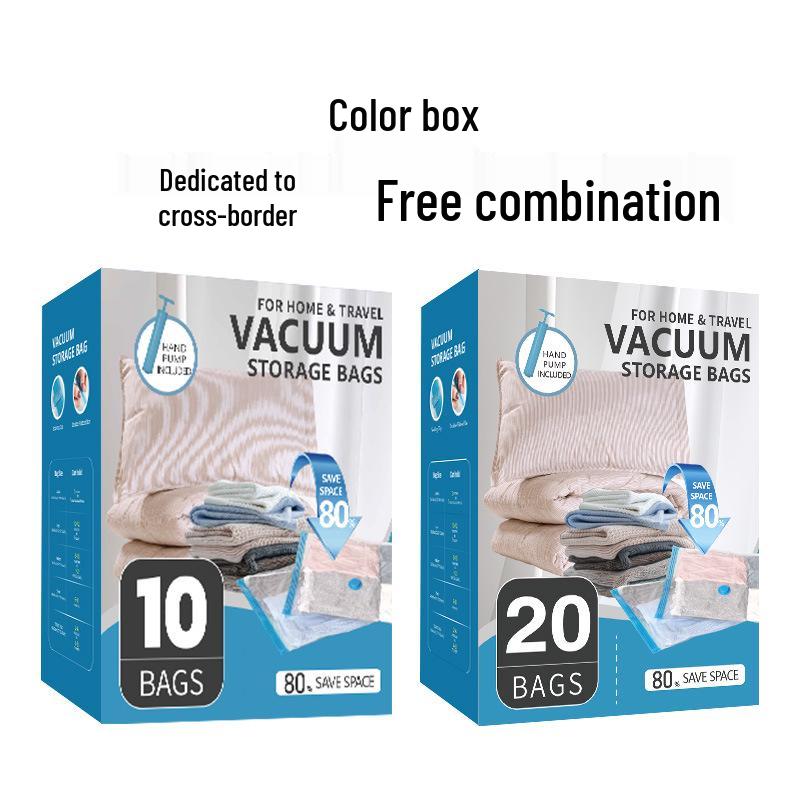 Vacuum Compression Storage Bag for Clothes, Quilts, and Pillows