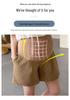 Korean-Style Petite Maternity Summer Set with Ruffle Doll Top & Belly Support Shorts