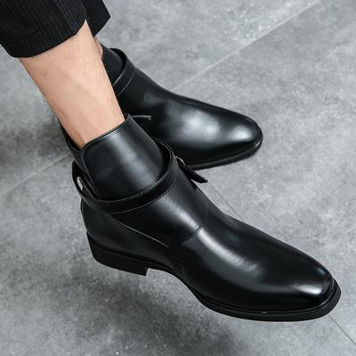 Fashion Fashion Pointed Chelsea Boots Men Soft Leather Ankle Boots British Style Luxury Elegant Men's Boots Classic Motorcycle Boots
