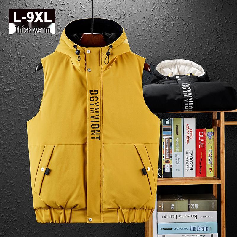 Men's Hooded Cotton Vest - Trendy Korean Style Autumn/Winter Outerwear.