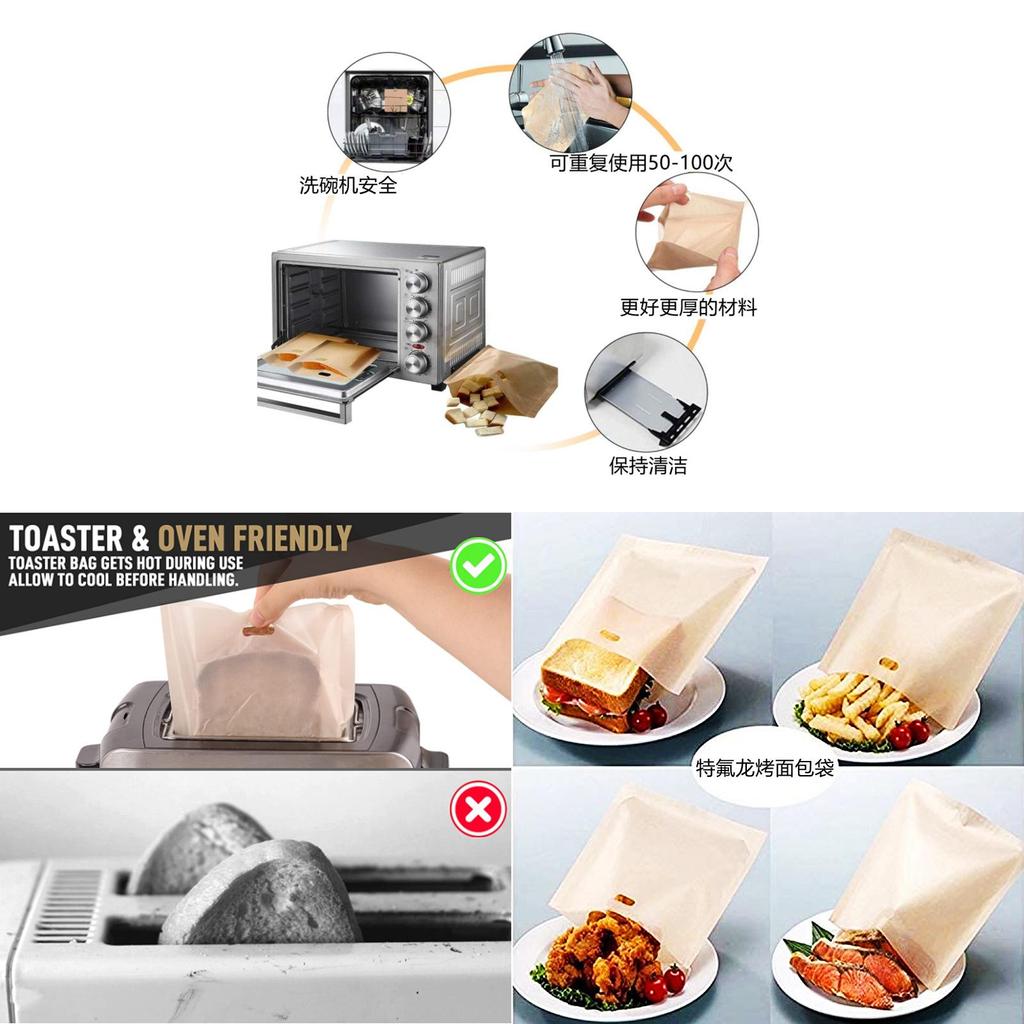 Kitchen Microwave Heating Bag With Nonstick Teflon Coating For Home Baking And Toasting