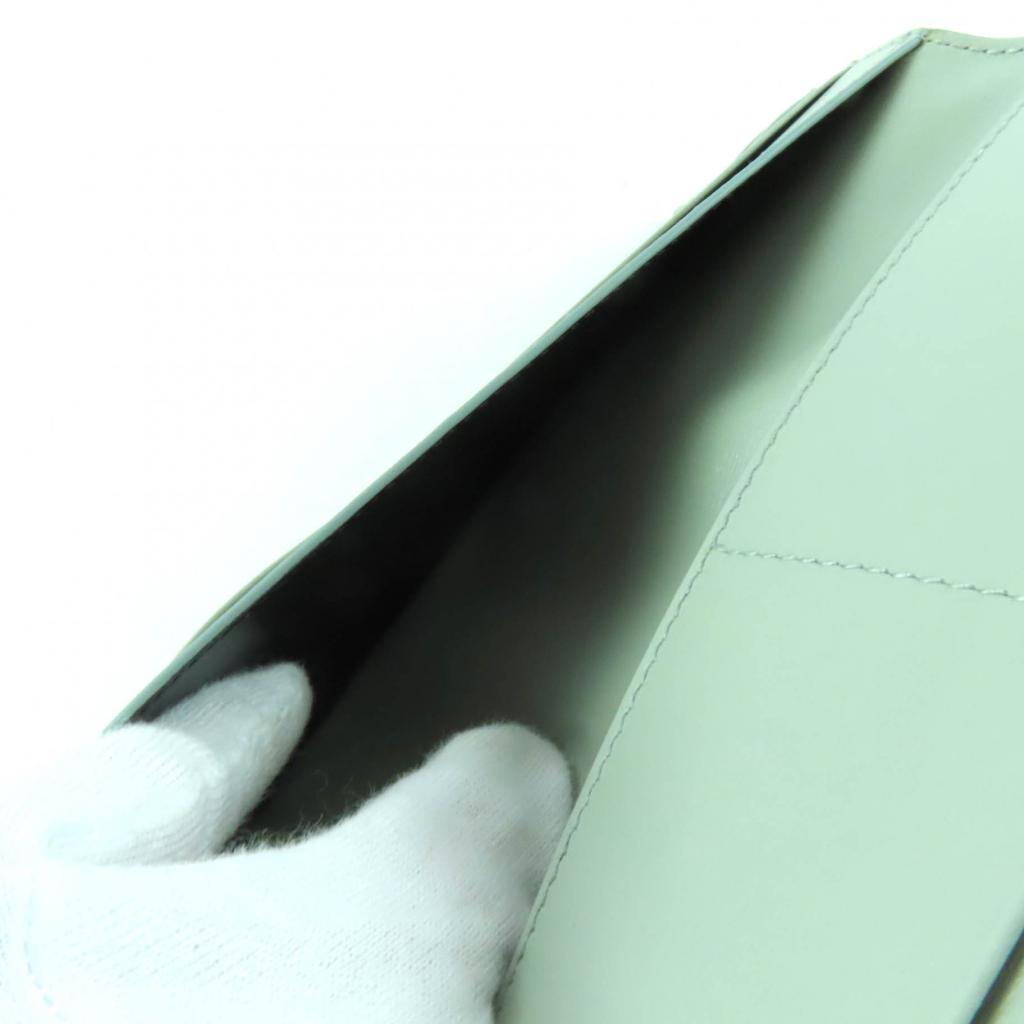 Pristine JIL SANDER Purse Logo leather long wallet Moss green leather Women Used