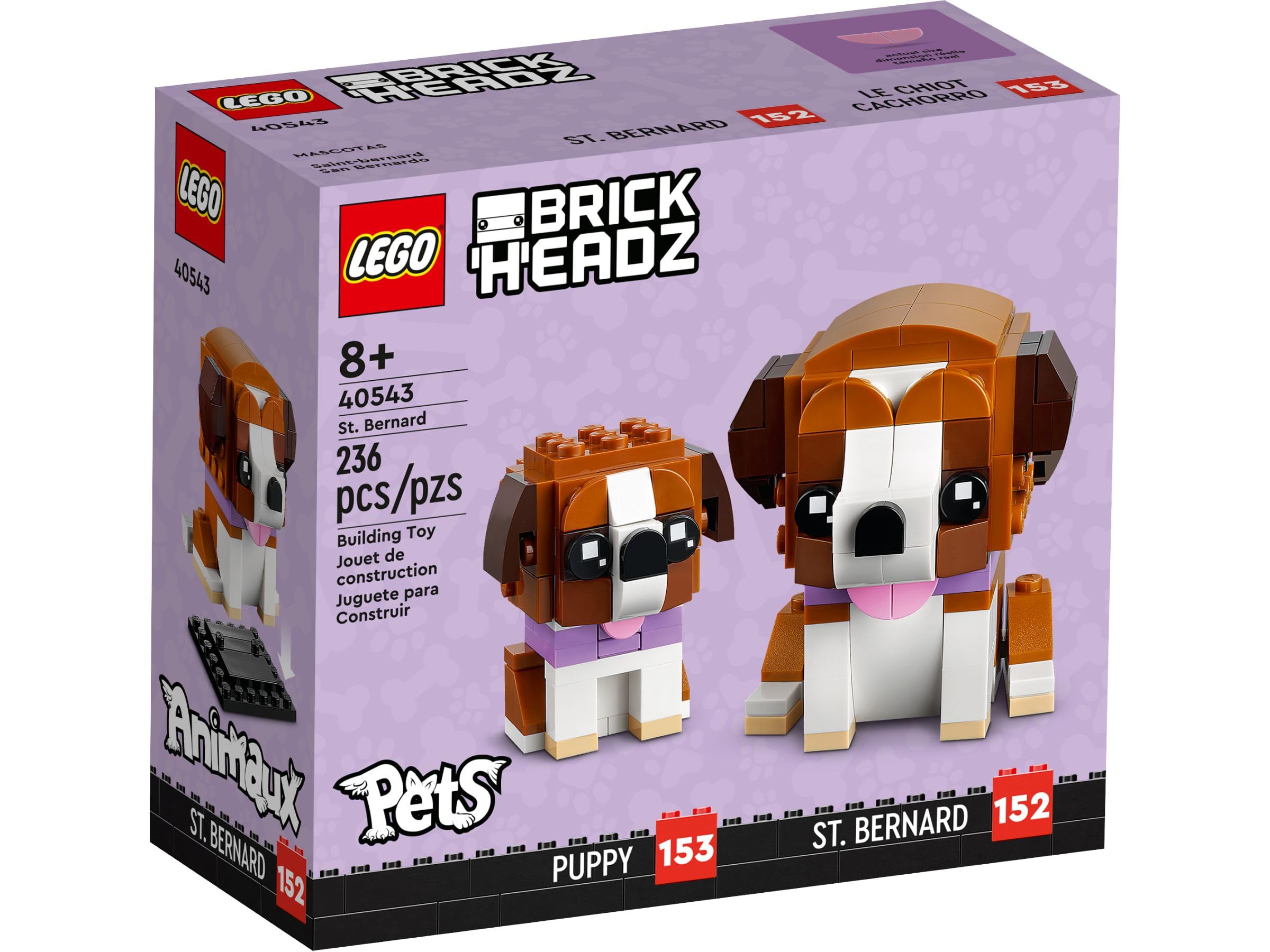 

LEGO BrickHeadz Pet Собака Кошка Рыба Птица Хомяк Бернард (Выбор питомца) (Святой 40543)