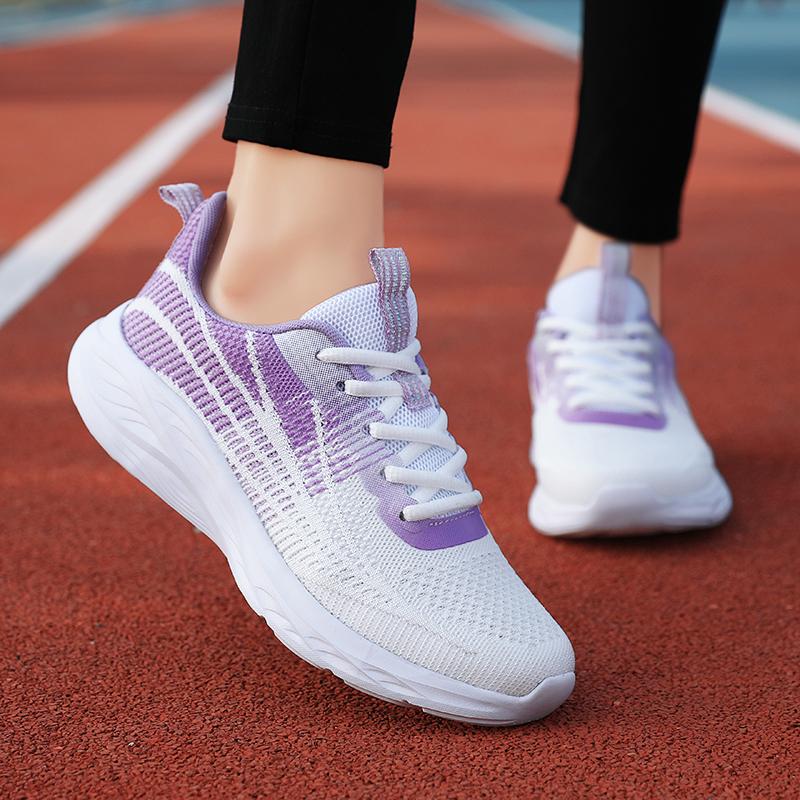 Outdoor Running Shoes Women Thick-soled Breathable Comfortable Soft Lace-up Sports Shoes Women Anti-slip Mesh Casual Shoes Women