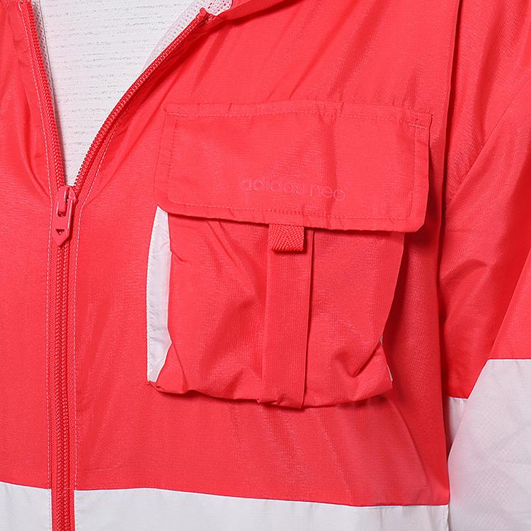Adidas Neo Retro Casual Hooded Zip-Up Long Sleeve Jacket Women Jackets Pink DW8326