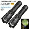Super Bright Flashlight, USB Rechargeable, Telescopic Zoom, Wide Beam, Handheld Emergency Lighting Flashlight for Fishing, Exploring, Work Lighting