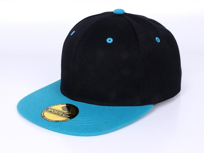 Unisex Flat Brim Baseball Cap For Men Women Fashion Color Plain Snapback Hat Outdoor Leisure Patchwork Hip Hop Sun Hats