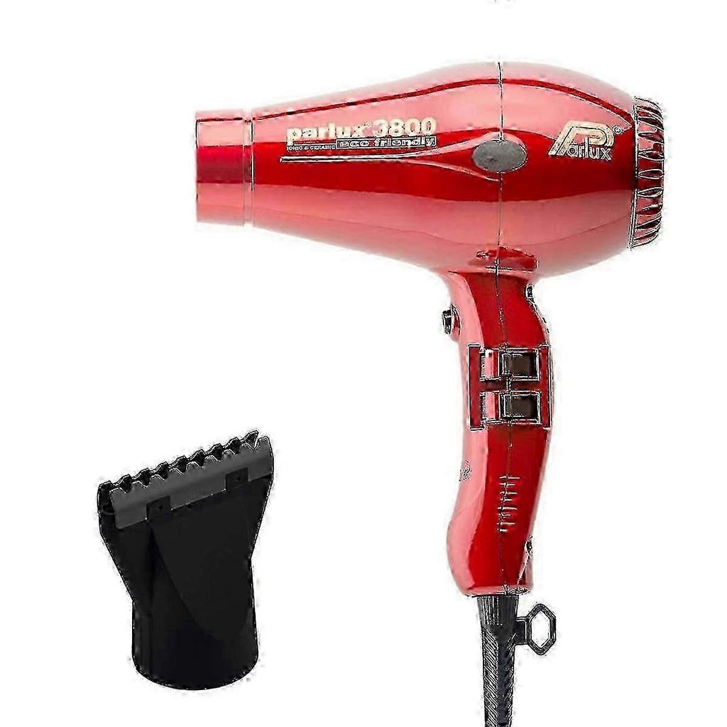 Asciugacapelli Professionale Parlux 3800 Modello 2026 Tecnologia Ionica Eco-Compatibile 2400W Tormalina Ceramica Rosso meno