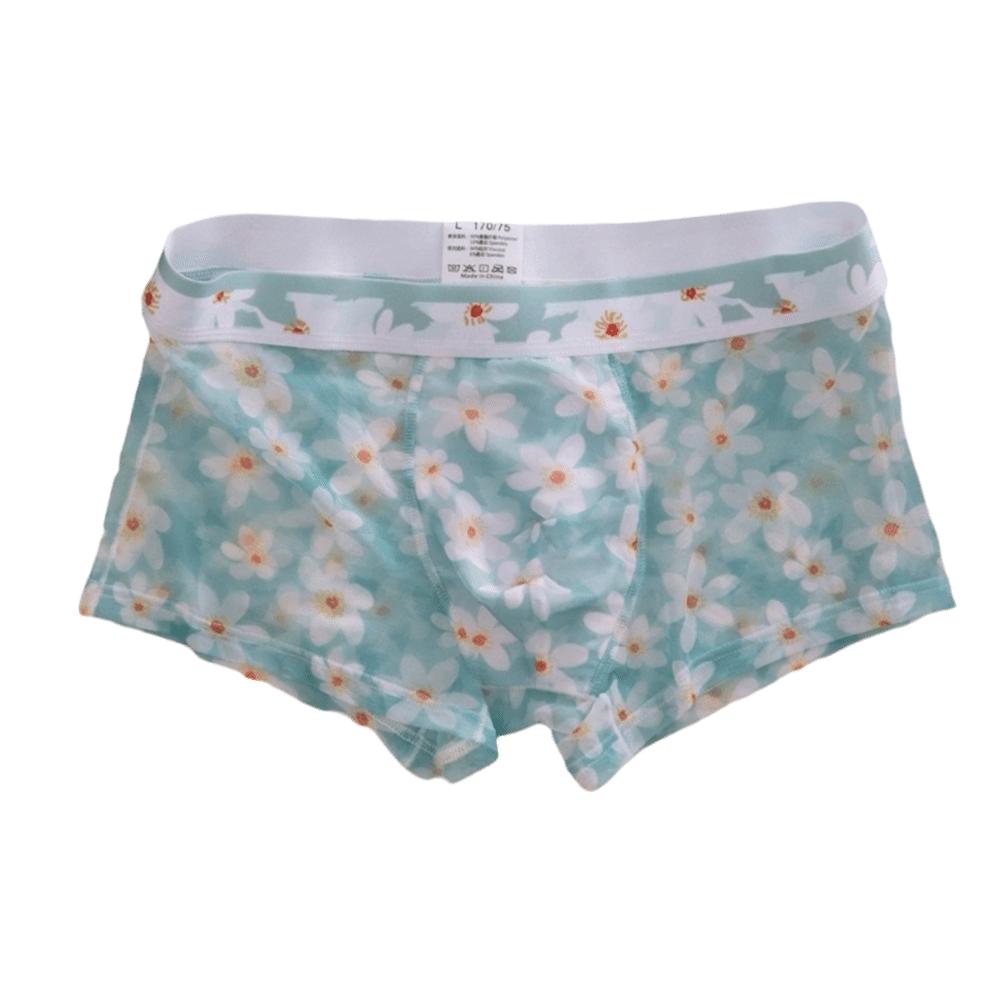 Transparent Mesh Boxer Shorts Ultra Thin See Through Underwear Flat Pants Male  Summer Season
