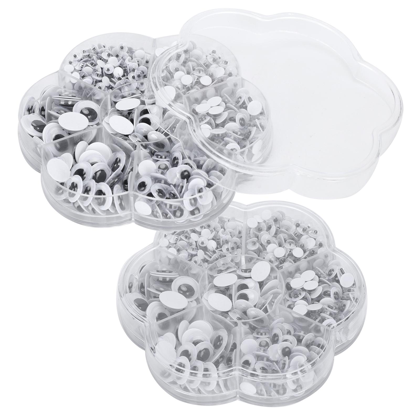 

1400 шт. самоклеящиеся черные белые пластиковые глазные яблоки для самостоятельной игрушки 456781012 мм