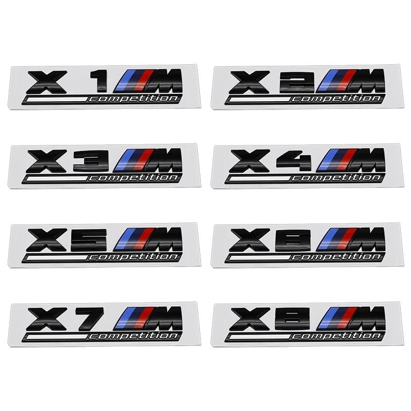 BMW Competition Series ABS Tricolor M Mark X2M X3M X4M X5M X6M X7M 7M Sticker Thunder Edition Car Trunk Badge Emblem 5-Pack fsdf08
