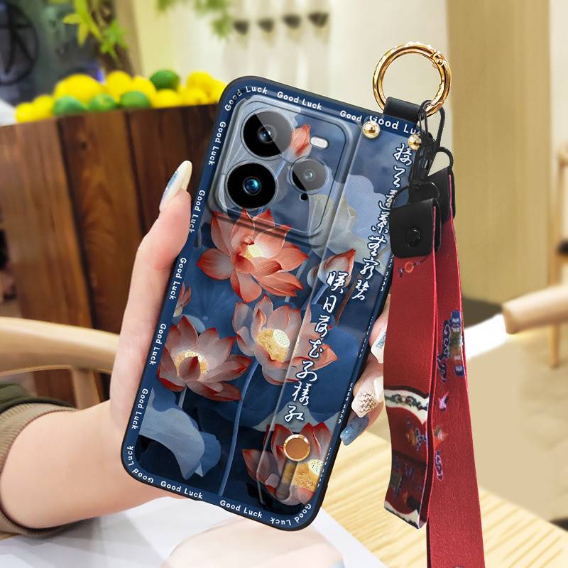 Phone Holder Ring Phone Case For Realme GT7 Pro Durable Lanyard Wristband Soft case For Mom Anti-dust Shockproof Fashion