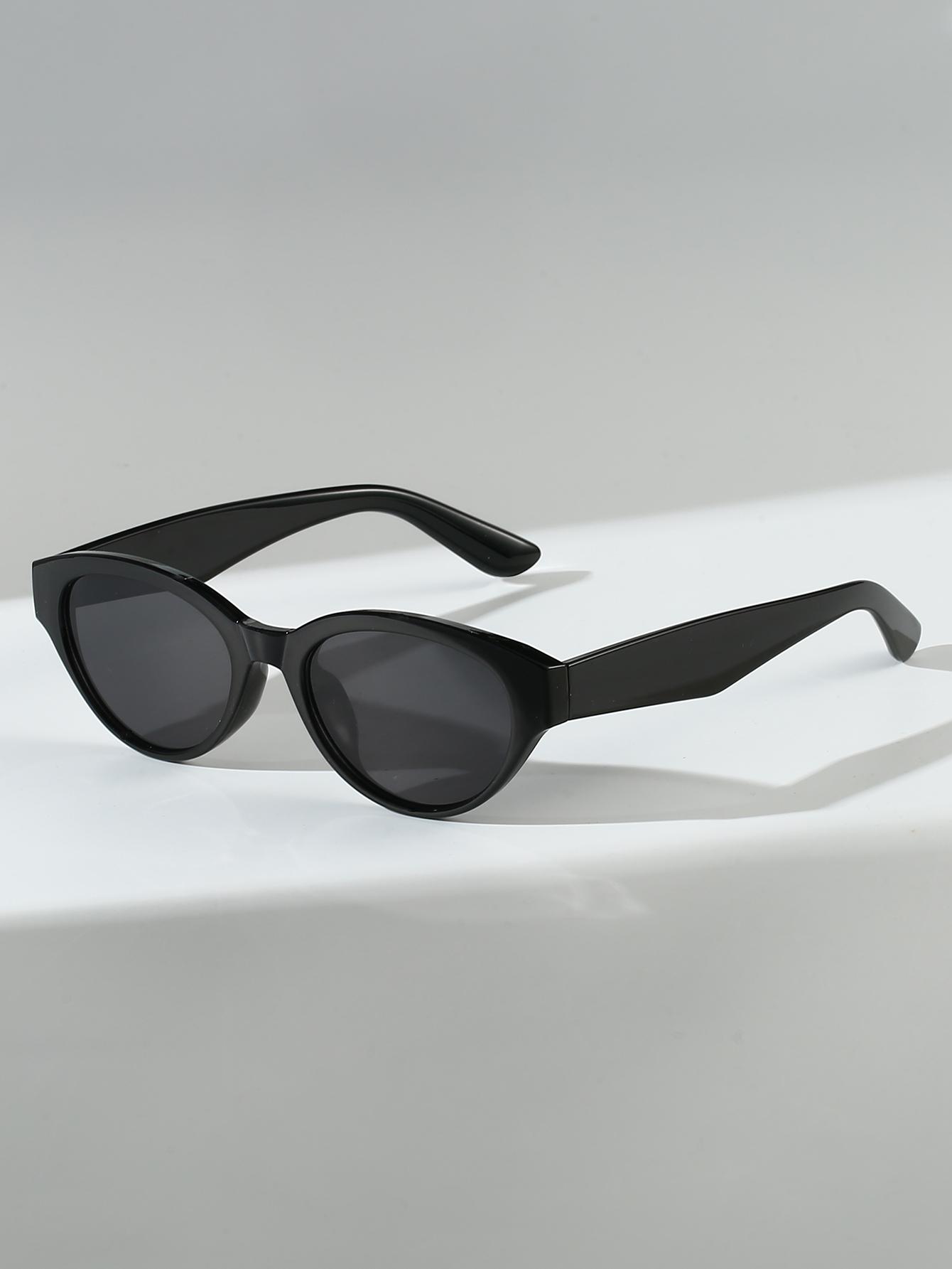 1Pcy 2K Millennium Style Narrow Frame Sunglasses, Retro Cat-Eye Design, Uv400, Vacation, Commuting, Unisex