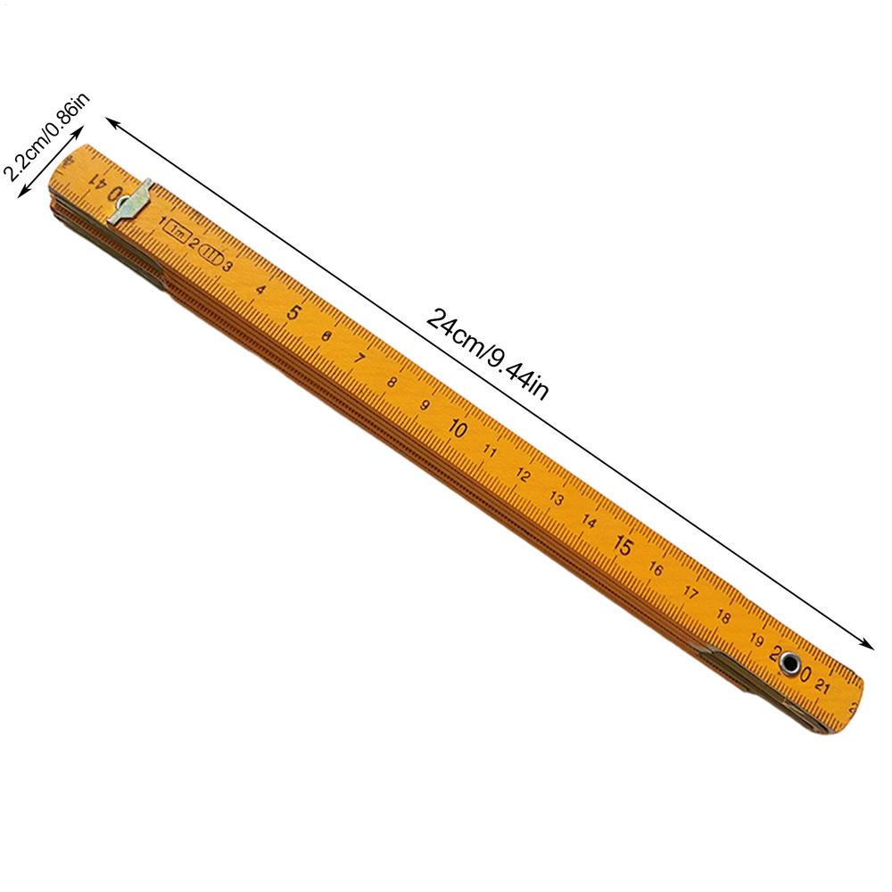 Wooden Folding Ruler 1 Meter Wood Measuring Ruler For Carpenters Metric precise Ruler Measuring Stick Wood Drawing Tools жёлтый