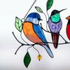 Multicolor Birds A Wire High Stained Suncatcher Window Panel Bird Series