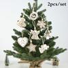 Christmas Wooden Crafts Star Heart Elk Angel Bell Christmas Tree Hanging Pendants Ornaments Xmas Par