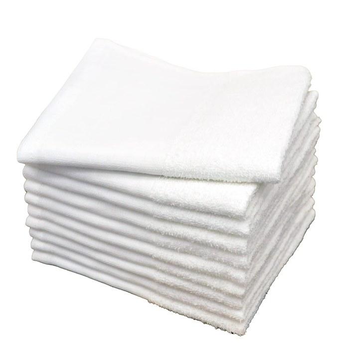 [19inch] Face Towel 10-Pack White 160gsm