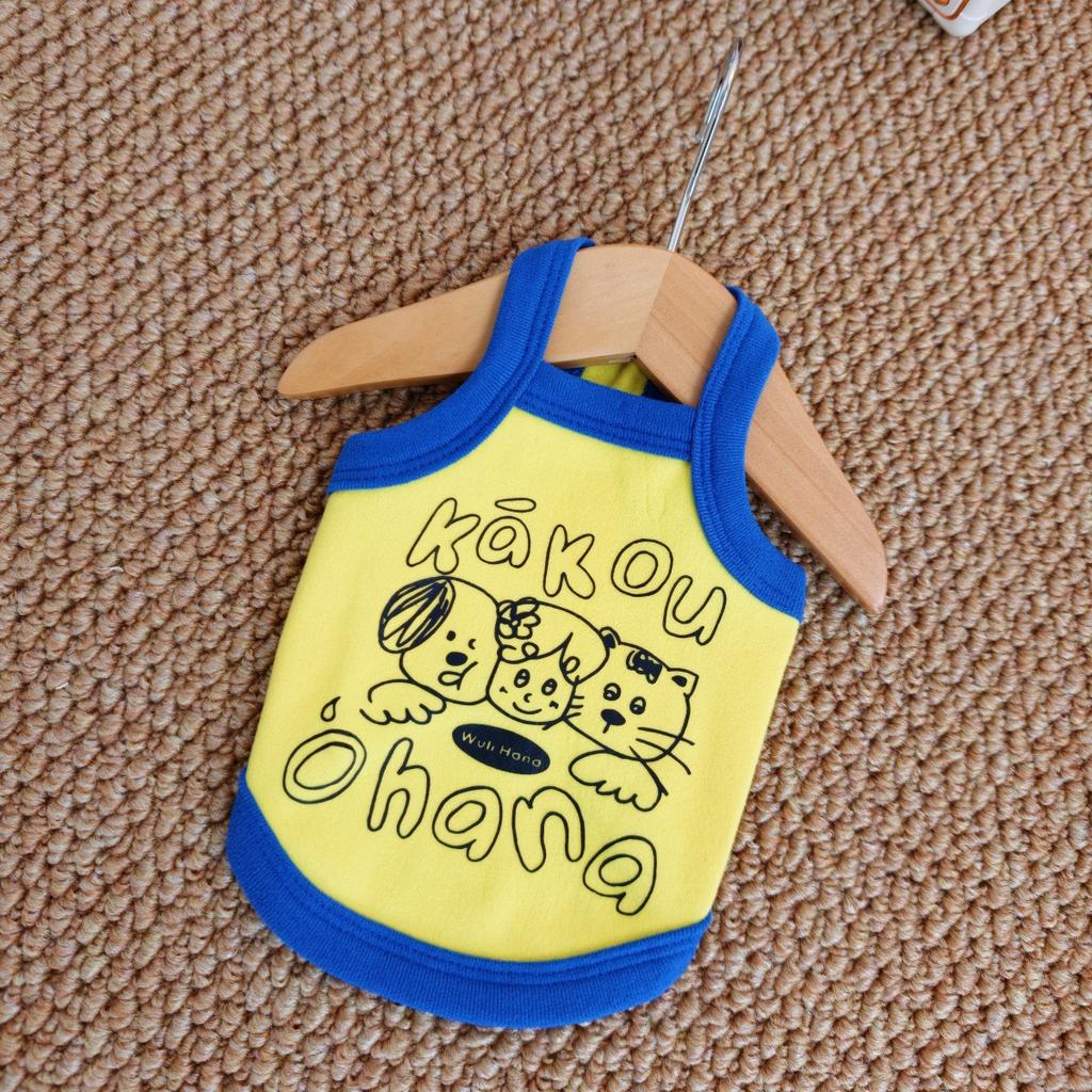 Spring and Summer New Style Dog and Cat Clothes - Cartoon Cute Couple Style Strapless Dress - English Short Pomeranian Clothes