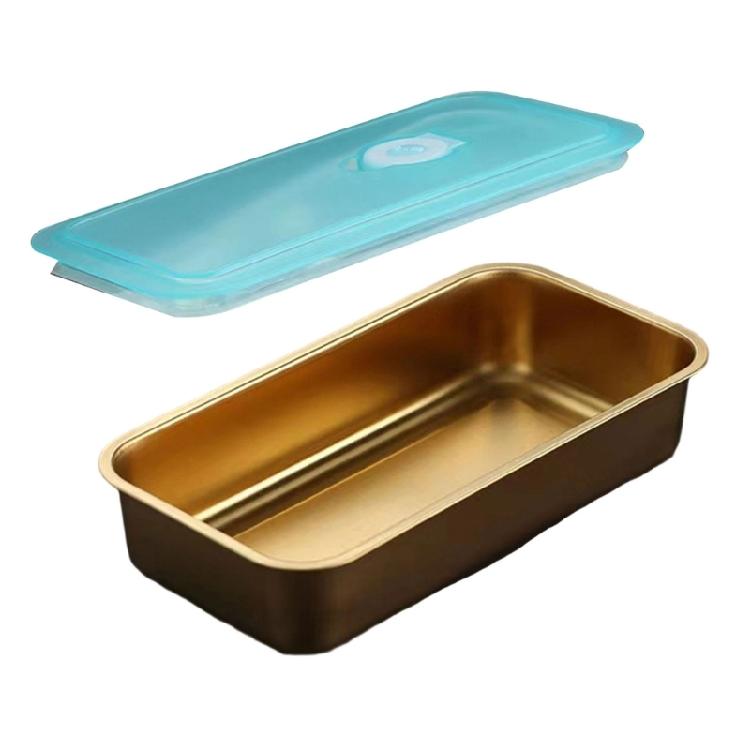 2 Section Food Box Steel Food Carry For Dips Sauces Container золотой 940₽