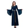 Medieval Renaissance Costumes Women's Long Retro Palace Long Skirt Flared Sleeve Dress Halloween