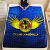 1PC Club America Patterned Flannel Blanket Suitable For All Seasons for Home Decor Warmth and Comfort Gifts Holiday Present