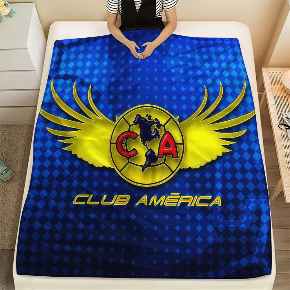 1PC Club America Patterned Flannel Blanket Suitable For All Seasons for Home Decor Warmth and Comfort Gifts Holiday Present