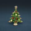 Elegante Damen Weihnachtsbaum Brosche: High-End Kristall-Korsagen-Nadel, Exquisites und Kreatives Schmuckaccessoire